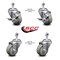 Service Caster 3 Inch Gray Polyurethane Wheel Swivel 1/2 Inch Threaded Stem Caster Brakes, 2PK SCC-TS20S314-PPUB-TLB-121315-2-S-2 - alternate 2